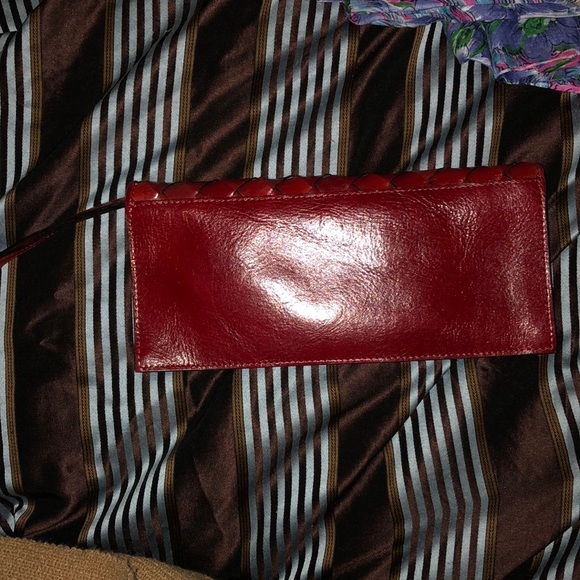 NWT red leather clutch - Picture 2 of 4